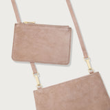 Margot Card Case Blush Suede