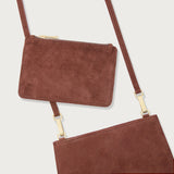 Margot Card Case Rosewood Suede