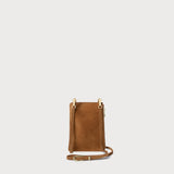 Romy Phone Crossbody Tan Suede