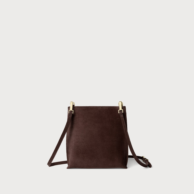 Colette Crossbody Chocolate Suede