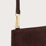 Colette Crossbody Chocolate Suede