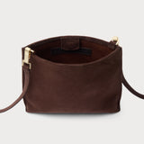 Colette Crossbody Chocolate Suede
