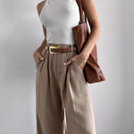 Cleo - Tan Leather Vintage Style Leather Belt - Streets Ahead