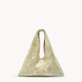 Mila Mini - Chic Handheld Suede Ivory Leather Handbag - Streets Ahead
