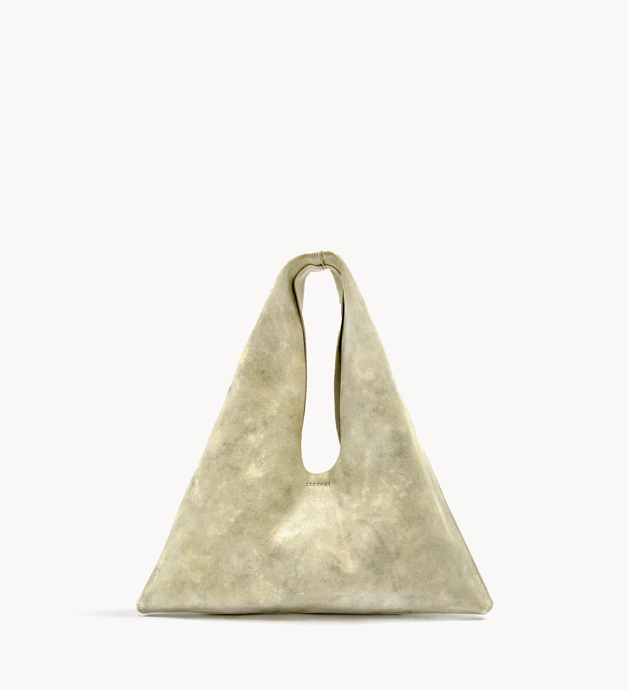 Mila Mini - Chic Handheld Suede Ivory Leather Handbag - Streets Ahead