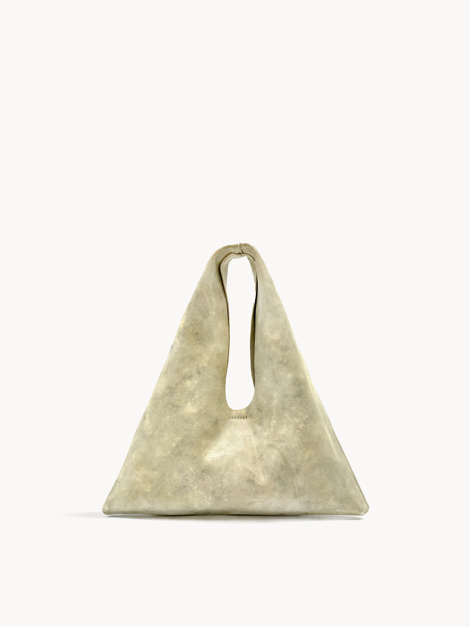 Mila Mini - Chic Handheld Suede Ivory Leather Handbag - Streets Ahead