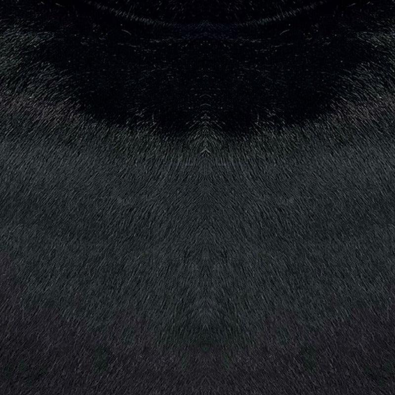 black calf hair leather swatch 