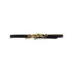 Esther Belt in black leather, front