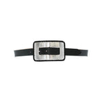 Ingrid Belt in black leather, front