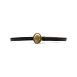 Juliet Belt in black leather, front