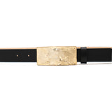Josephine Belt in black leather, buckle detail
