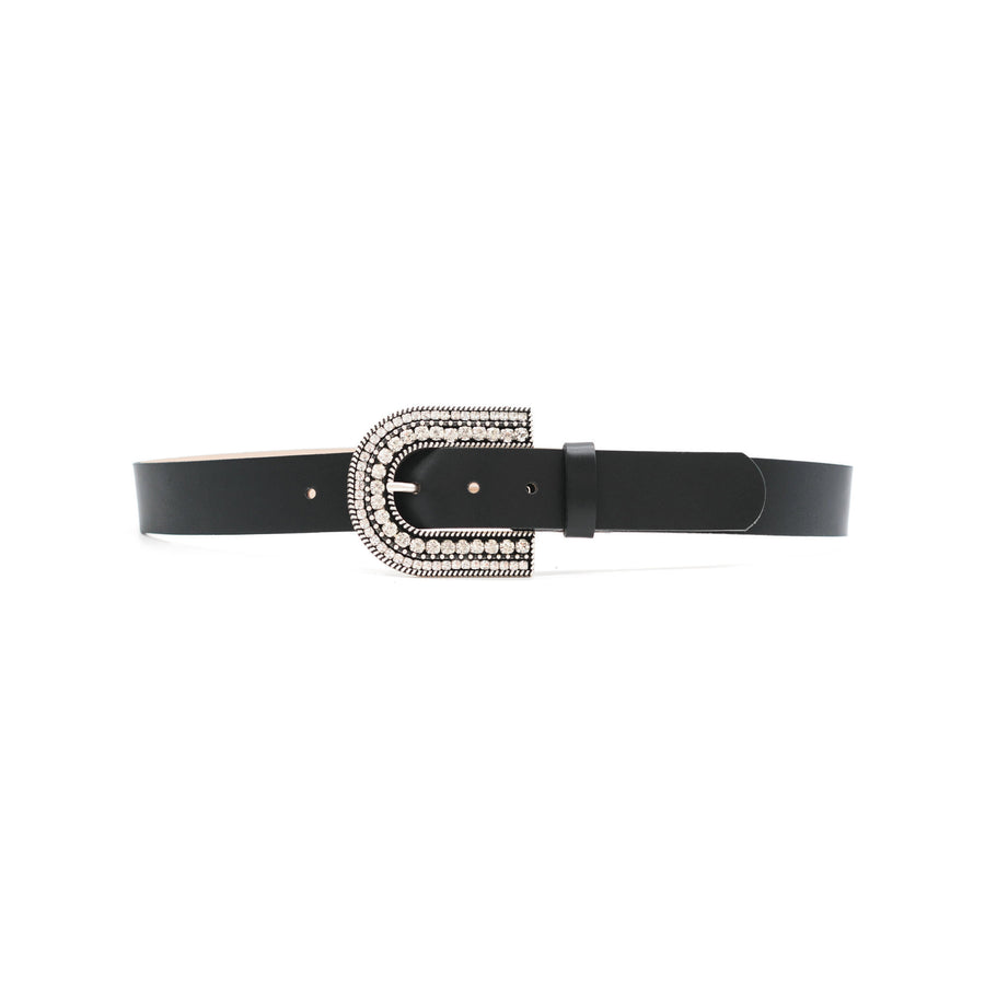 Clementine Belt - Black Leather