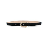 Petra Belt in black suede, angle