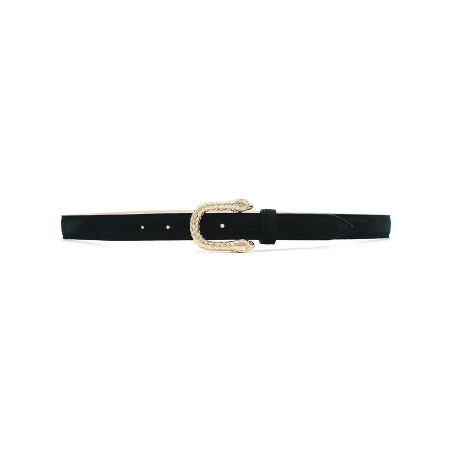 Petra Belt - Black Suede