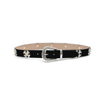 Winifred Belt in black suede, angle