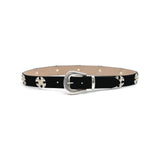 Winifred Belt in black suede, angle