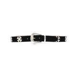 Winifred Belt in black suede, front