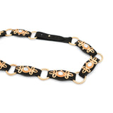 Mathilde Belt in coffee suede, concho detail