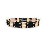 Constance Belt in black suede, angle