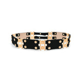 Constance Belt in black suede, angle