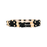 Constance Belt in black suede, back