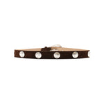 Harriet Belt in chocolate suede, back