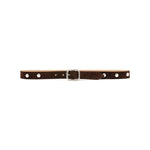 Lorna Belt in chocolate suede, front