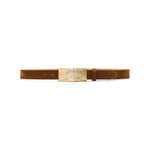 Josephine Belt in tobacco suede, front