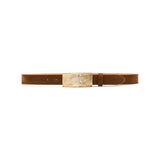 Josephine Belt in tobacco suede, front