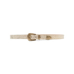 Leonie Belt in cream snake embossed leather, front