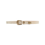 Leonie Belt in cream snake embossed leather, front