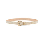 Marianne Belt in cream snake embossed leather, angle