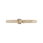 Marianne Belt in cream snake embossed leather, front