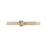 Marianne Belt in cream snake embossed leather, front