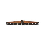 Georgia Belt in black crackle leather, back