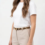Sera Belt - Leopard Calf Hair