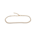 Elodie Chain Belt in cream leather, angle