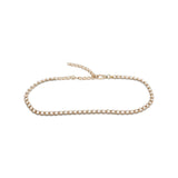 Elodie Chain Belt in cream leather, angle