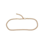 Elodie Chain Belt in cream leather, front