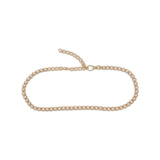 Elodie Chain Belt in cream leather, front