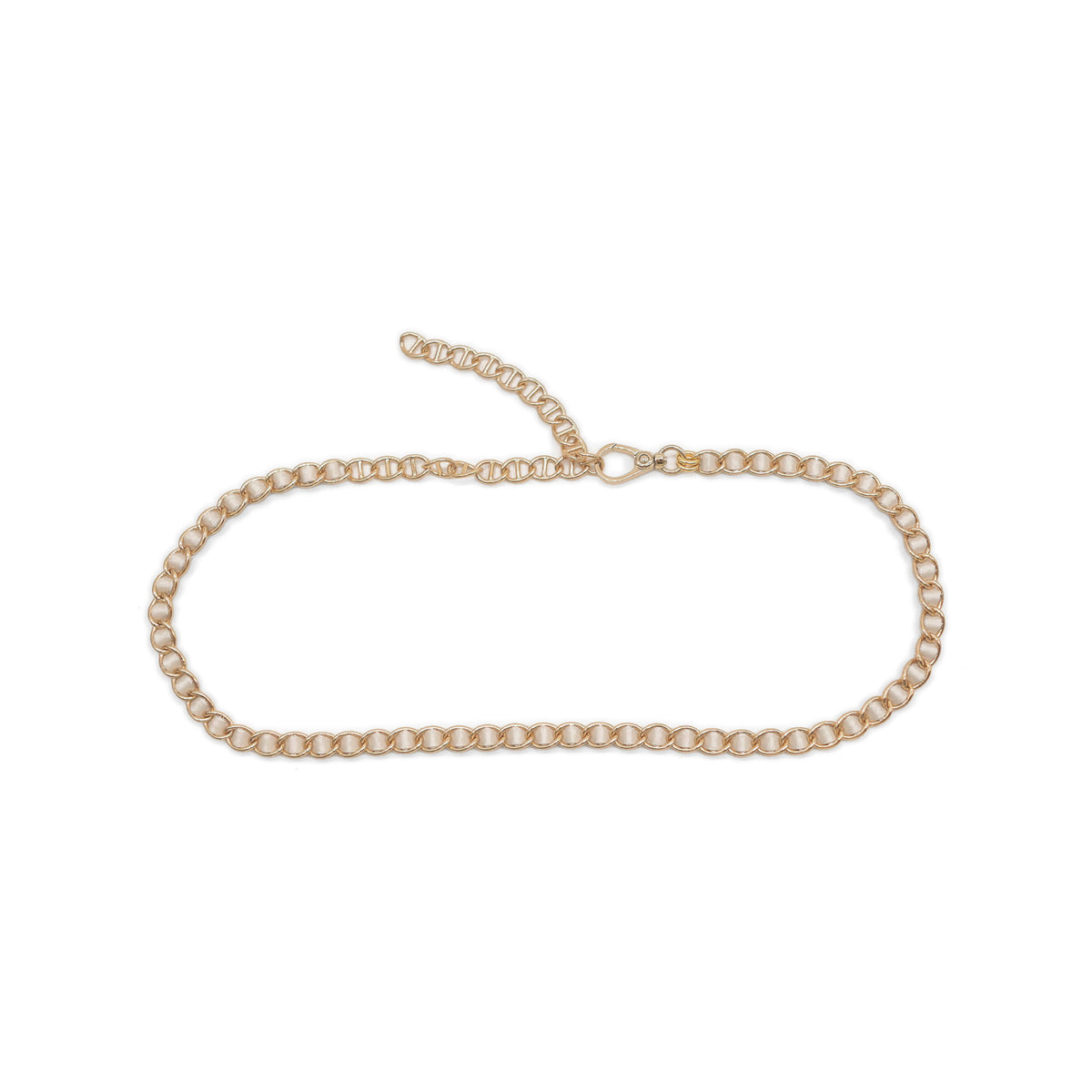 Elodie Chain Belt - Cream Leather