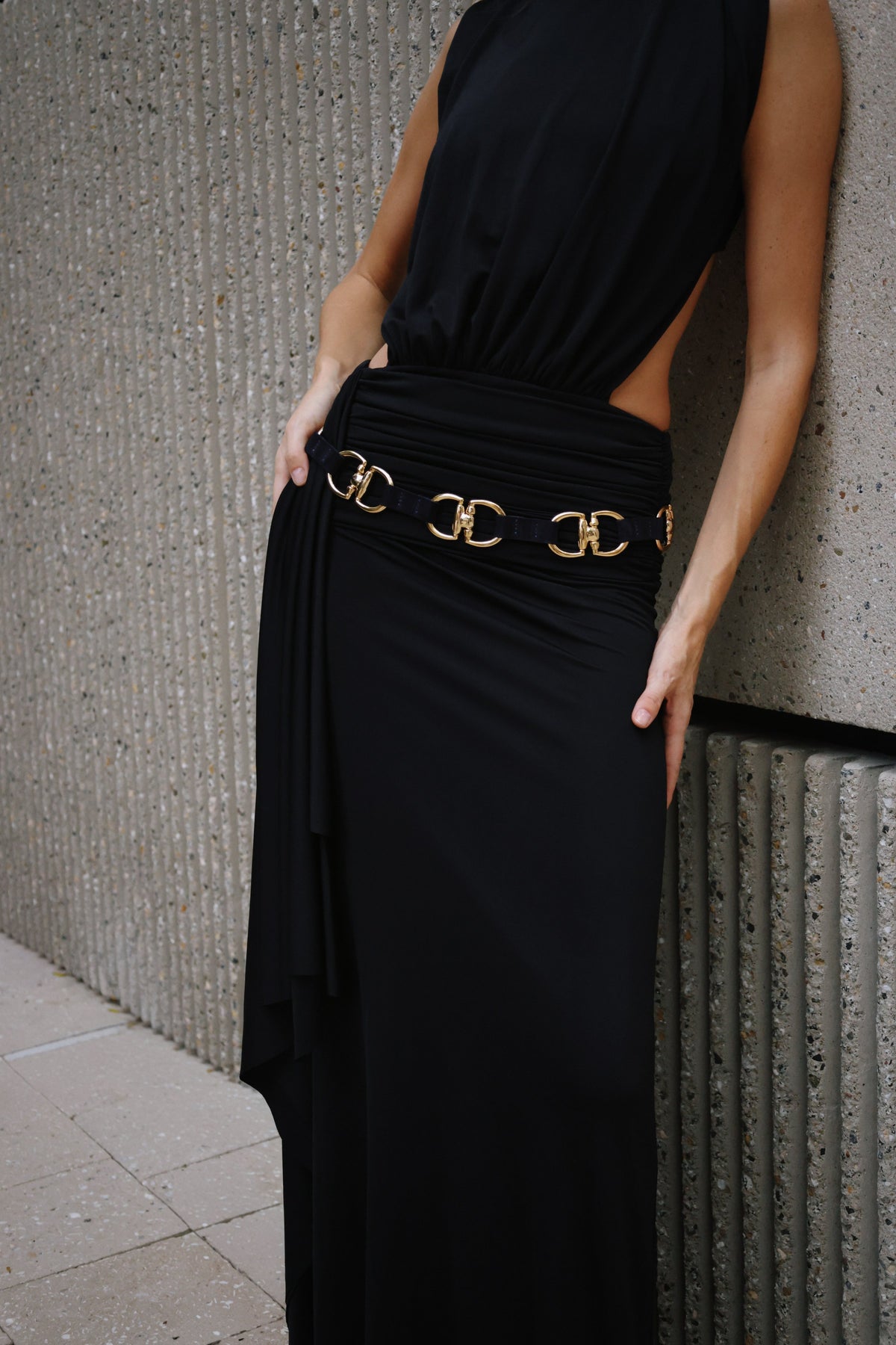 Gold on black.