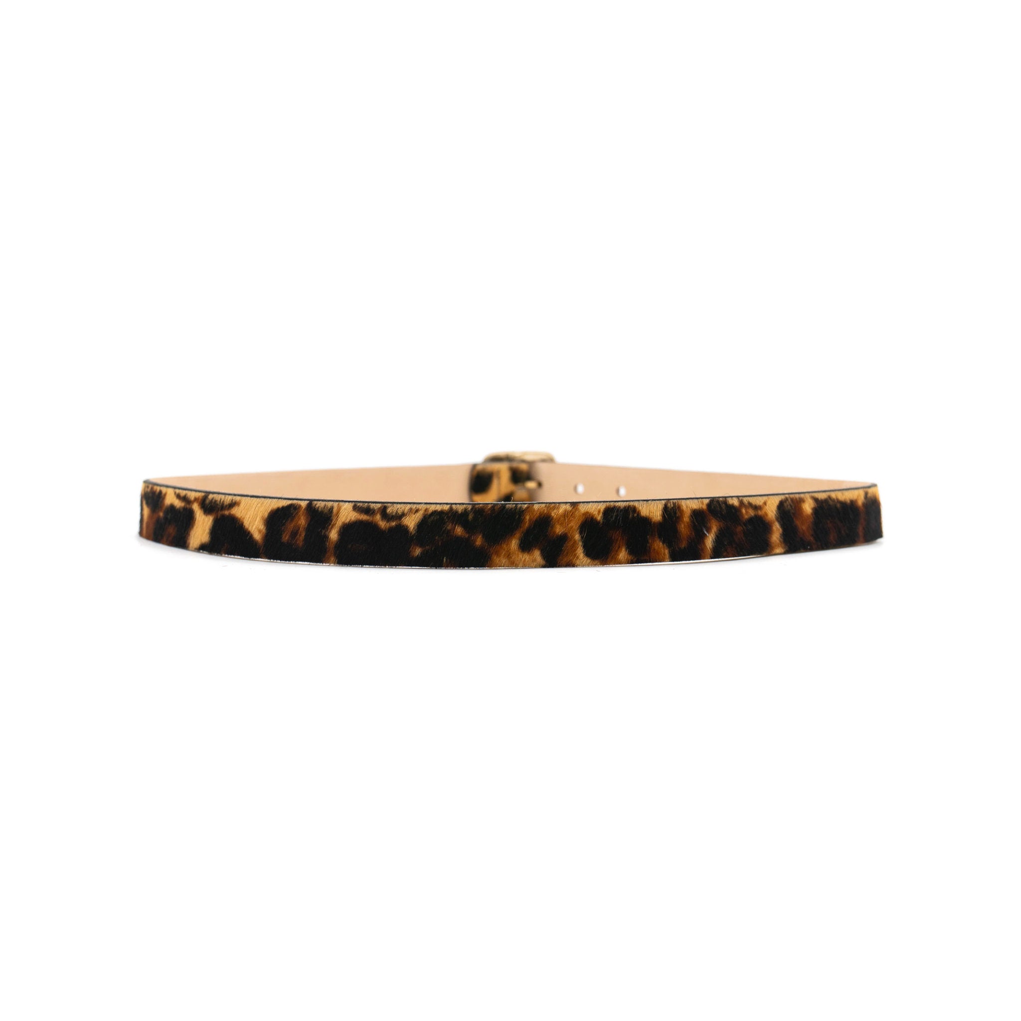 Anouk Belt in wild leopard calf hair, back
