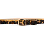 Anouk Belt in wild leopard calf hair, buckle detail