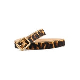 Anouk Belt in wild leopard calf hair, coiled angle