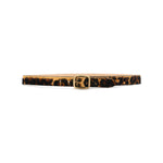 Anouk Belt in wild leopard calf hair, front