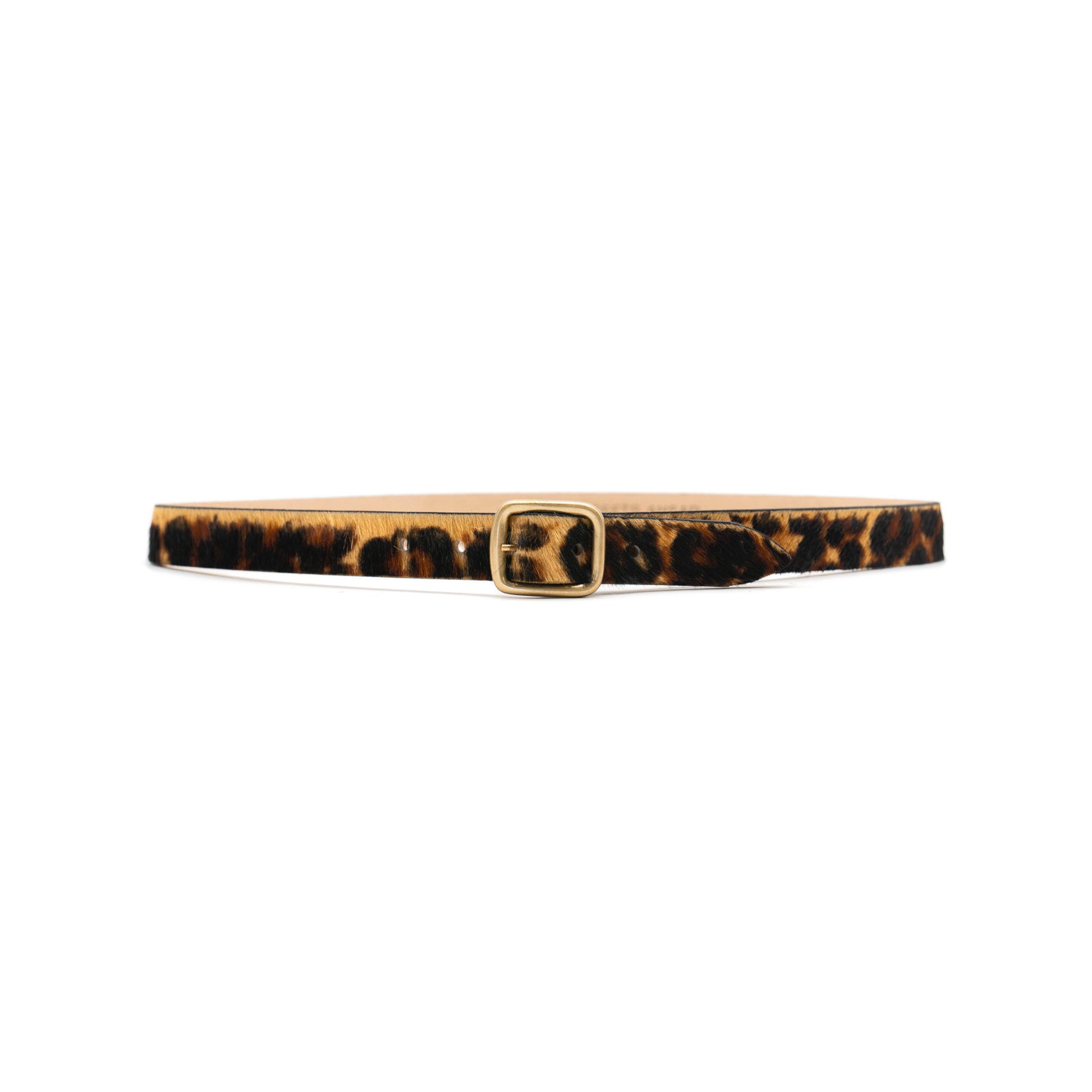 Anouk Belt in wild leopard calf hair, front