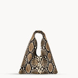 Mila Mini - Mini Handheld Dark Snake Print Italian Leather Handbag - Streets Ahead