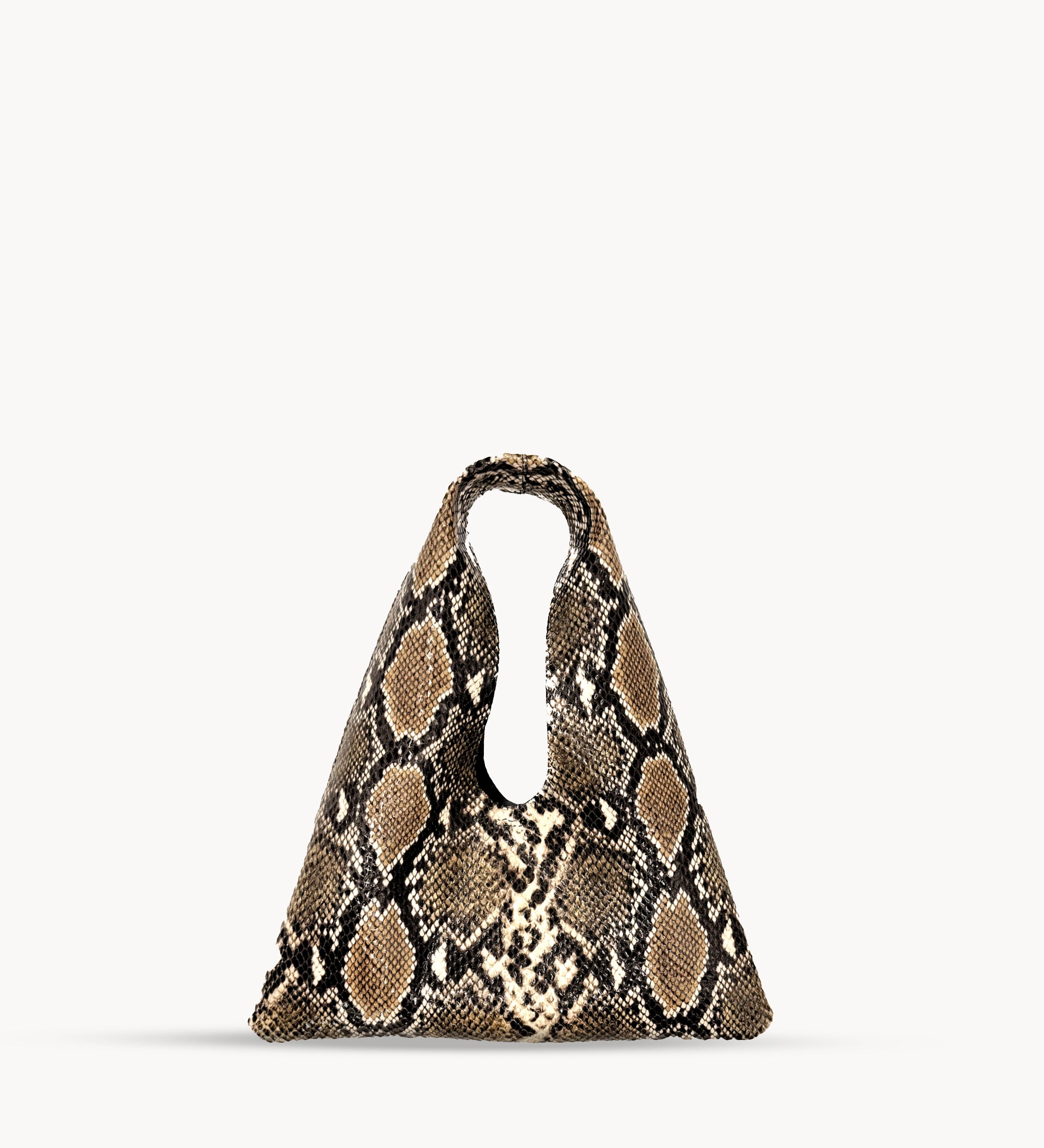 Mila Mini - Mini Handheld Dark Snake Print Italian Leather Handbag - Streets Ahead