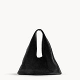 Mila Mini - Handheld Mini Black Textured Handbag - Streets Ahead